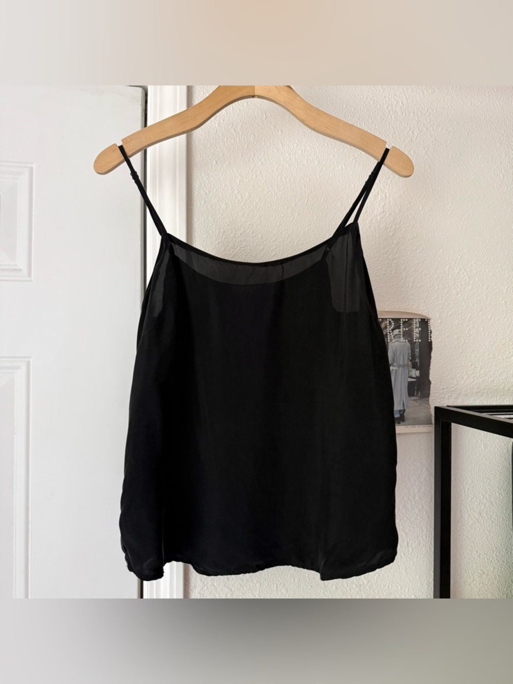 WHIMSY + ROW black cupro‎ sleeveless cami cropped tank top